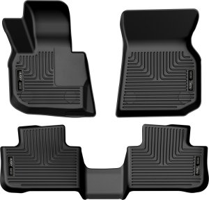 BMW X3 Floor Liners - Front + 2nd Row - Husky Liners - WeatherBeater - Black - `18-`23